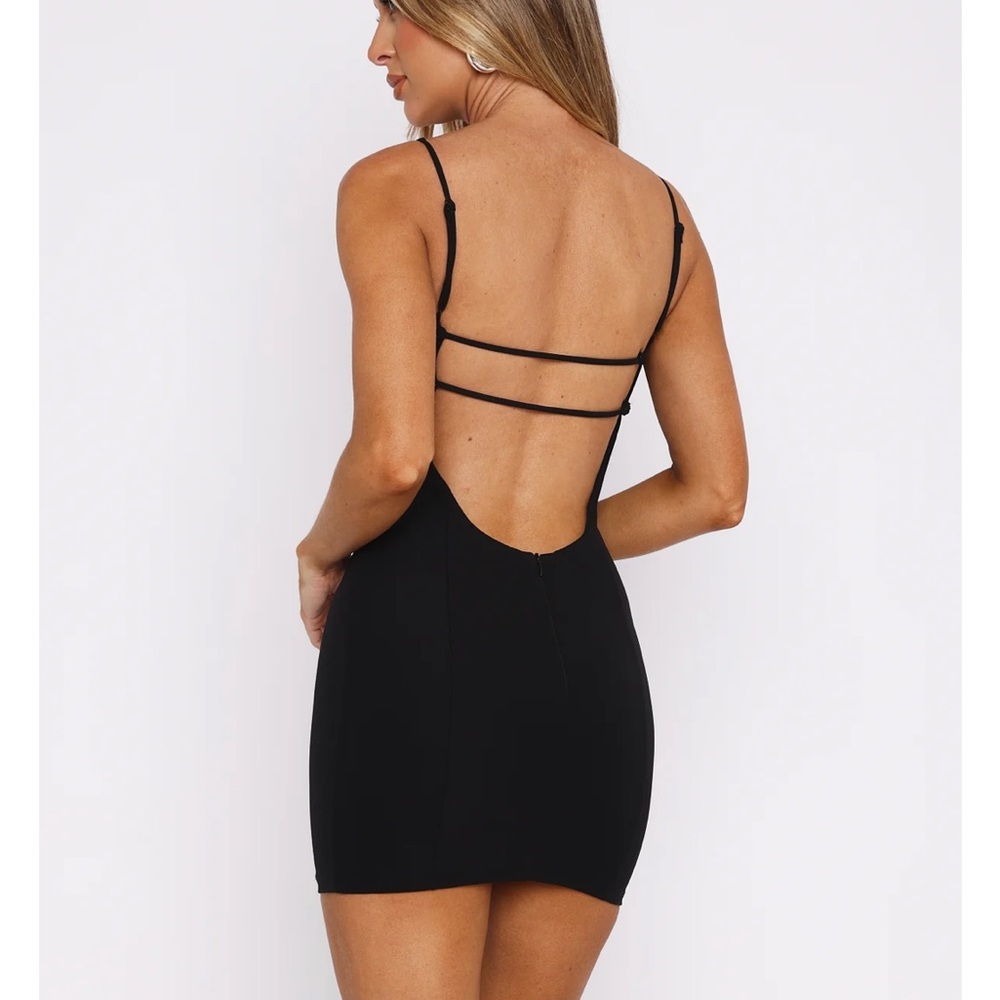 WhiteFox black bodycon dress